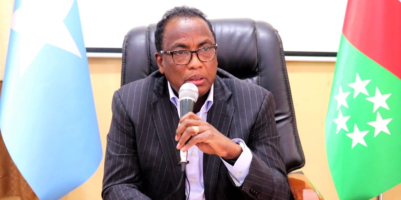 Gudoomiyaha Golaha Wakiilada Dowlad Goboleedka KGS Amb Dr Cali Saciid Cali Faqi ayaa